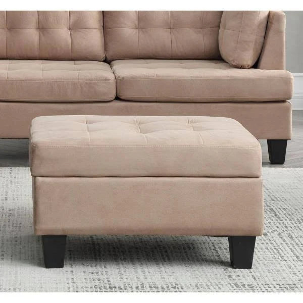 Beige Sectional Ottoman C87218