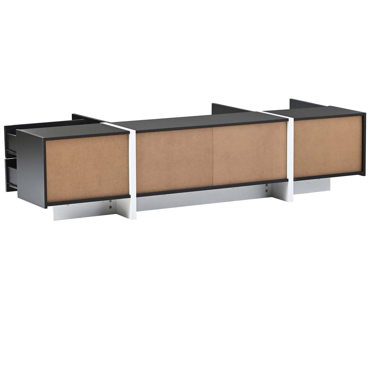 White & Black Contemporary Rectangle TV Stand K31399