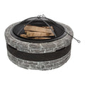 Wood Burning Fire Pit with Dome Screen & Poker M239