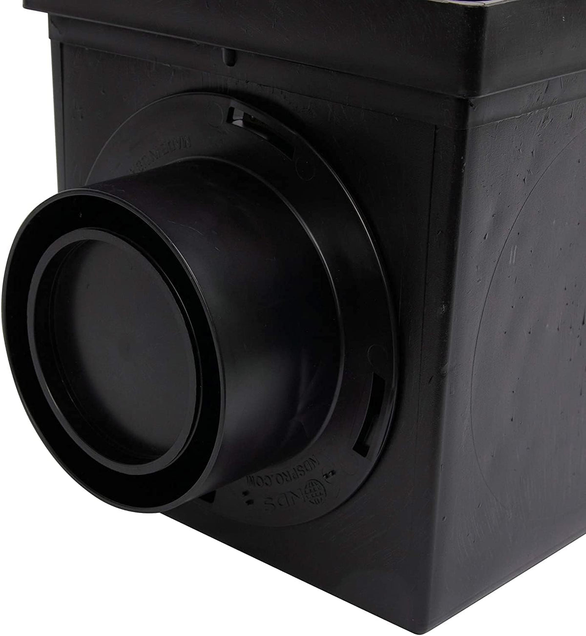 Square Catch Basin Drain Kit with 2-Opening, 2 Adapters, 1 Outlet Plug, 9-Inch Black Plastic Grate S324