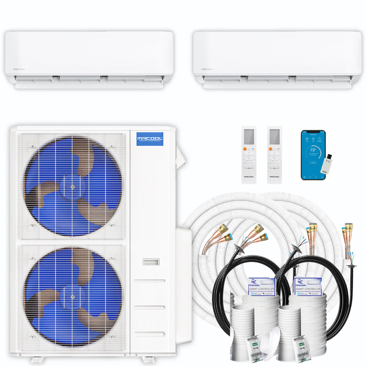 48000 BTU 2 Zone Ductless Air Conditioner and Heat Pump X501426