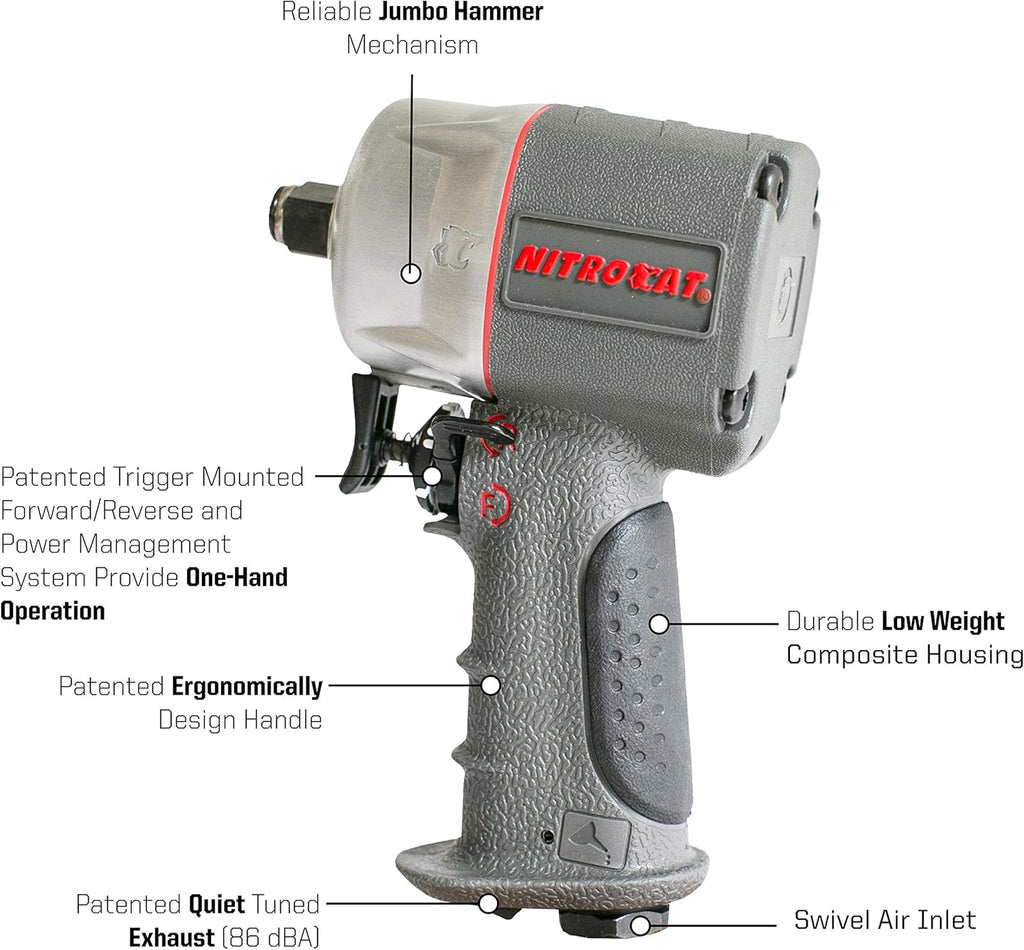 1/2-Inch Composite Compact Impact Wrench 750 ft-lbs C498806