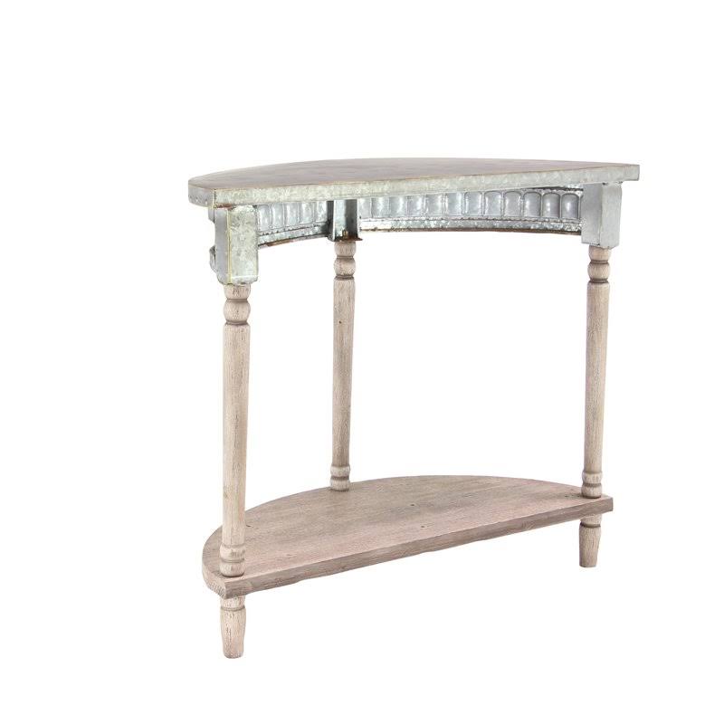 Beige Farmhouse Metal Console Table F557704