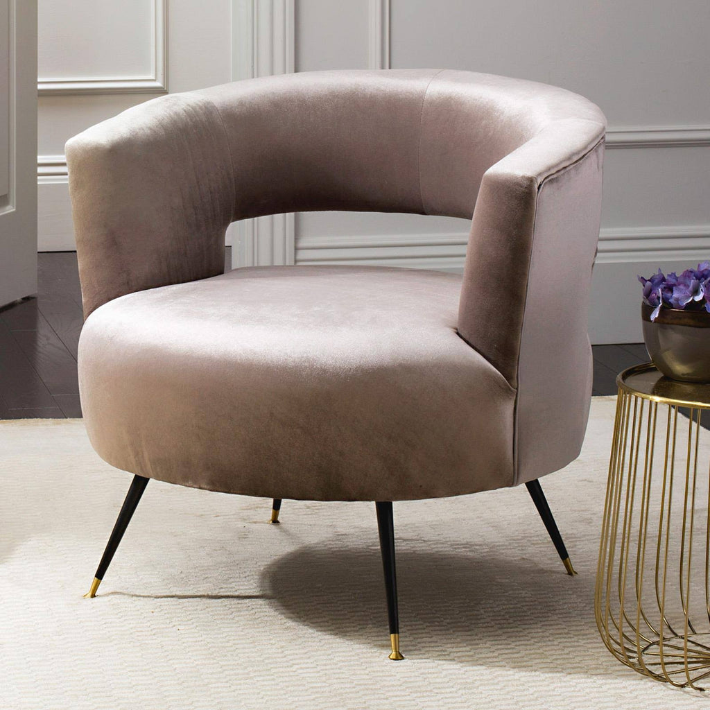 Light Grey Velvet Accent Chair K957