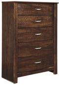 Brown 5-Drawer Chest H144035