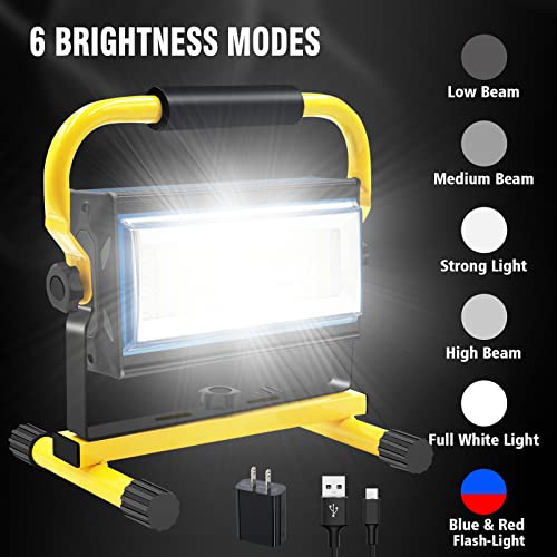 100W COB Rechargeable Waterproof Portable Work Light with Stand T488