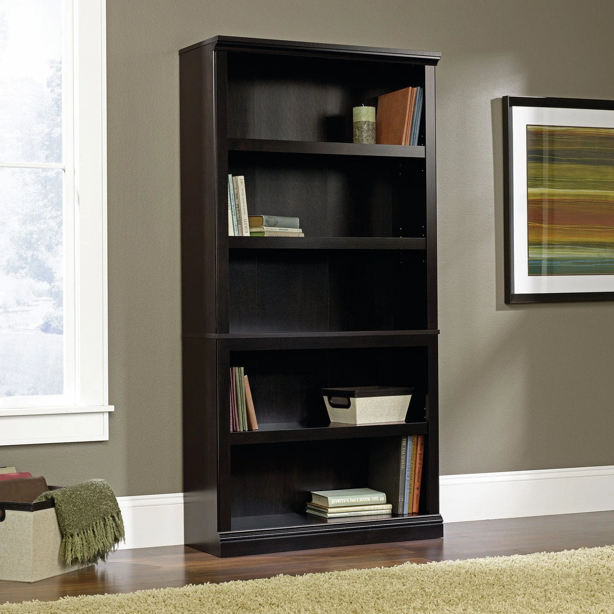Chalked Chestnut 5-Shelf Bookcase A4471