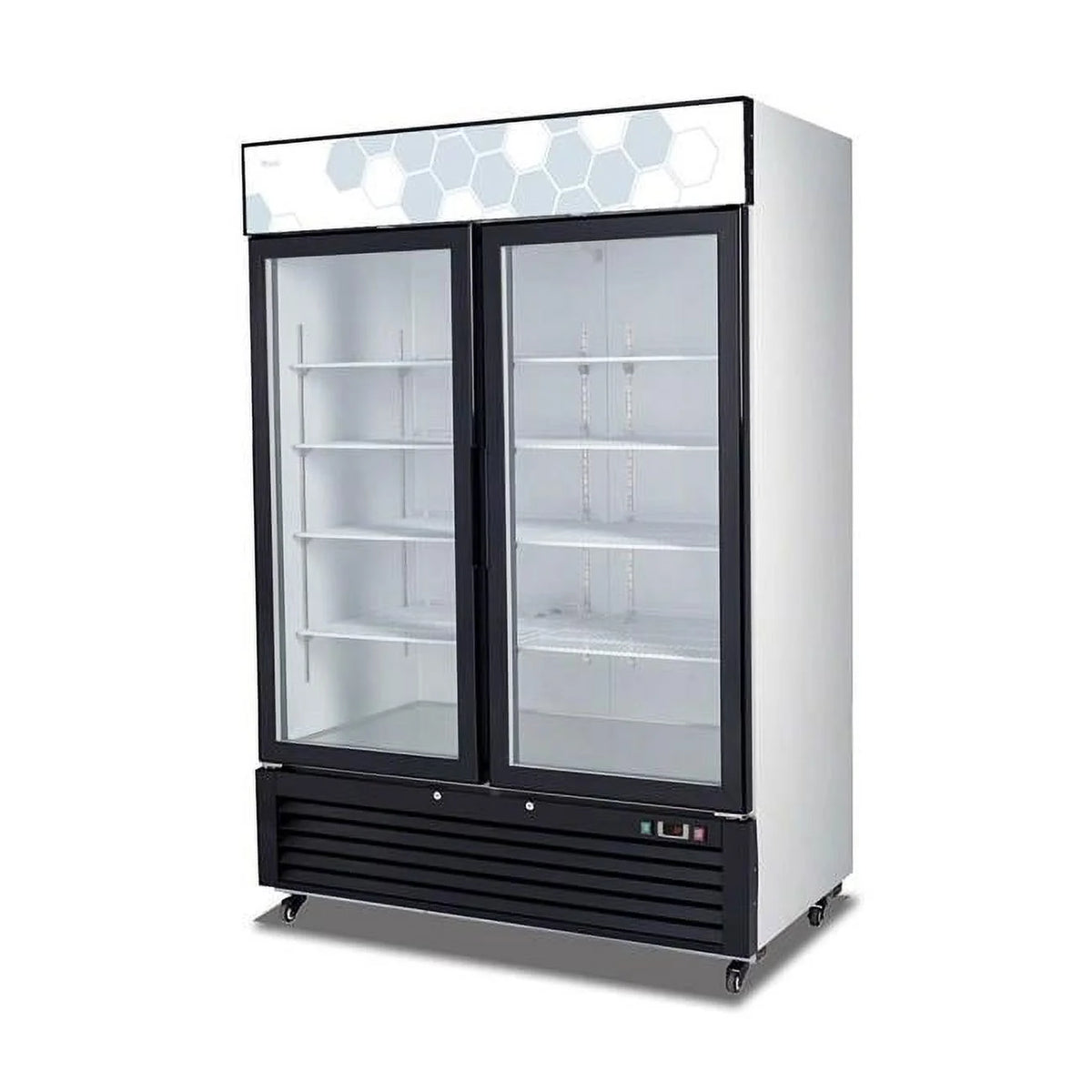 54.25 in. 9.0 cu. ft. White & Black Refrigerator Merchandiser I95800