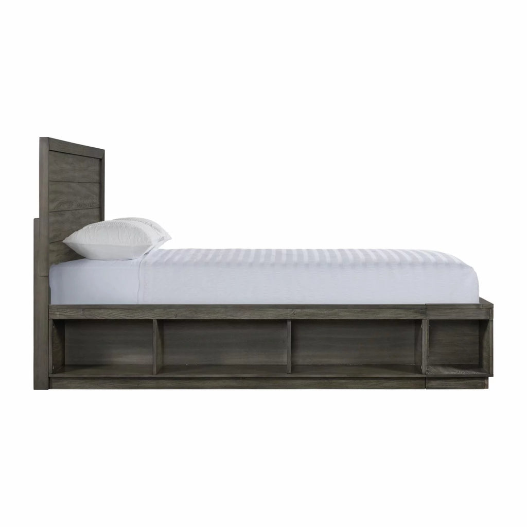 King Storage Bed with Cubbies Q6659