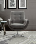 Grey Fabric Adjustable Swivel Accent Chair K84771