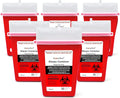 1 Quart 6 Pack Biohazard Sharps Disposal Container Q225604