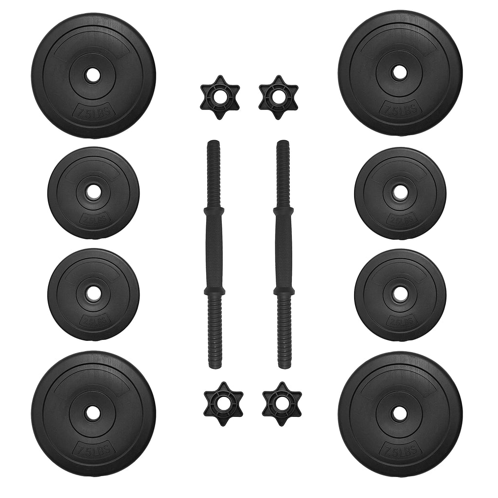 Black Adjustable Vinyl Dumbbell Set V9842