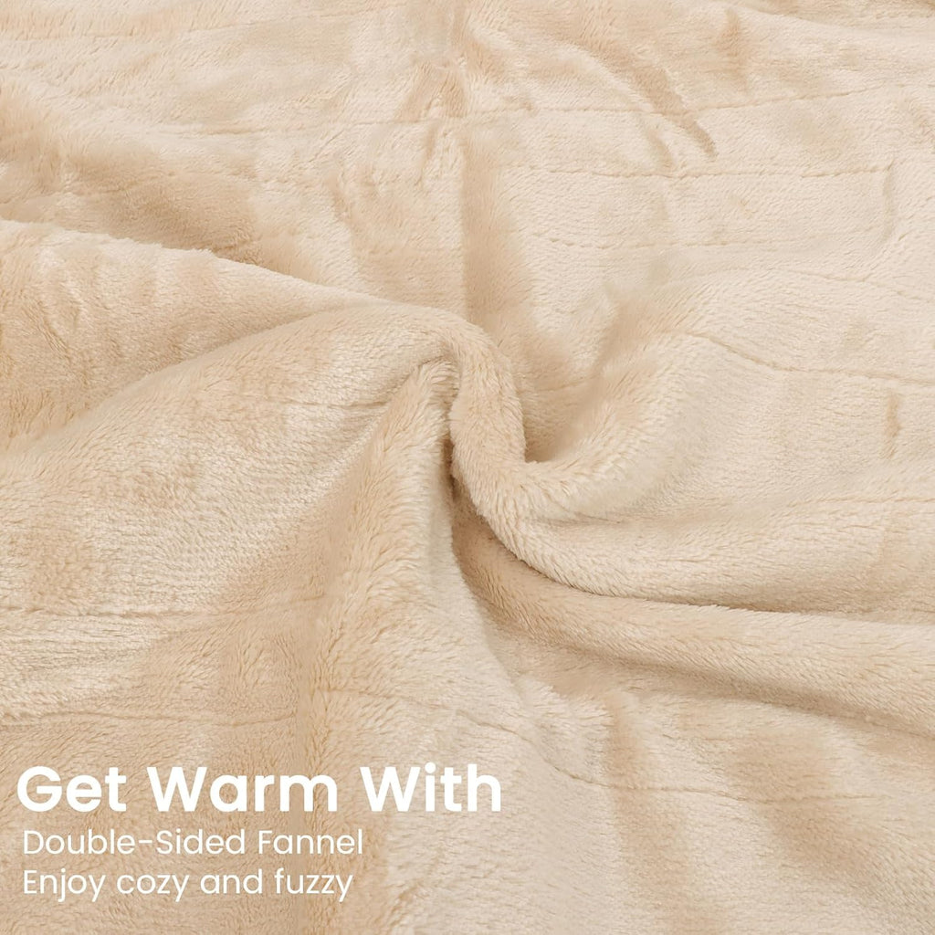 King Size 100"x90" Dual Control Flannel Electric Blanket Q8623