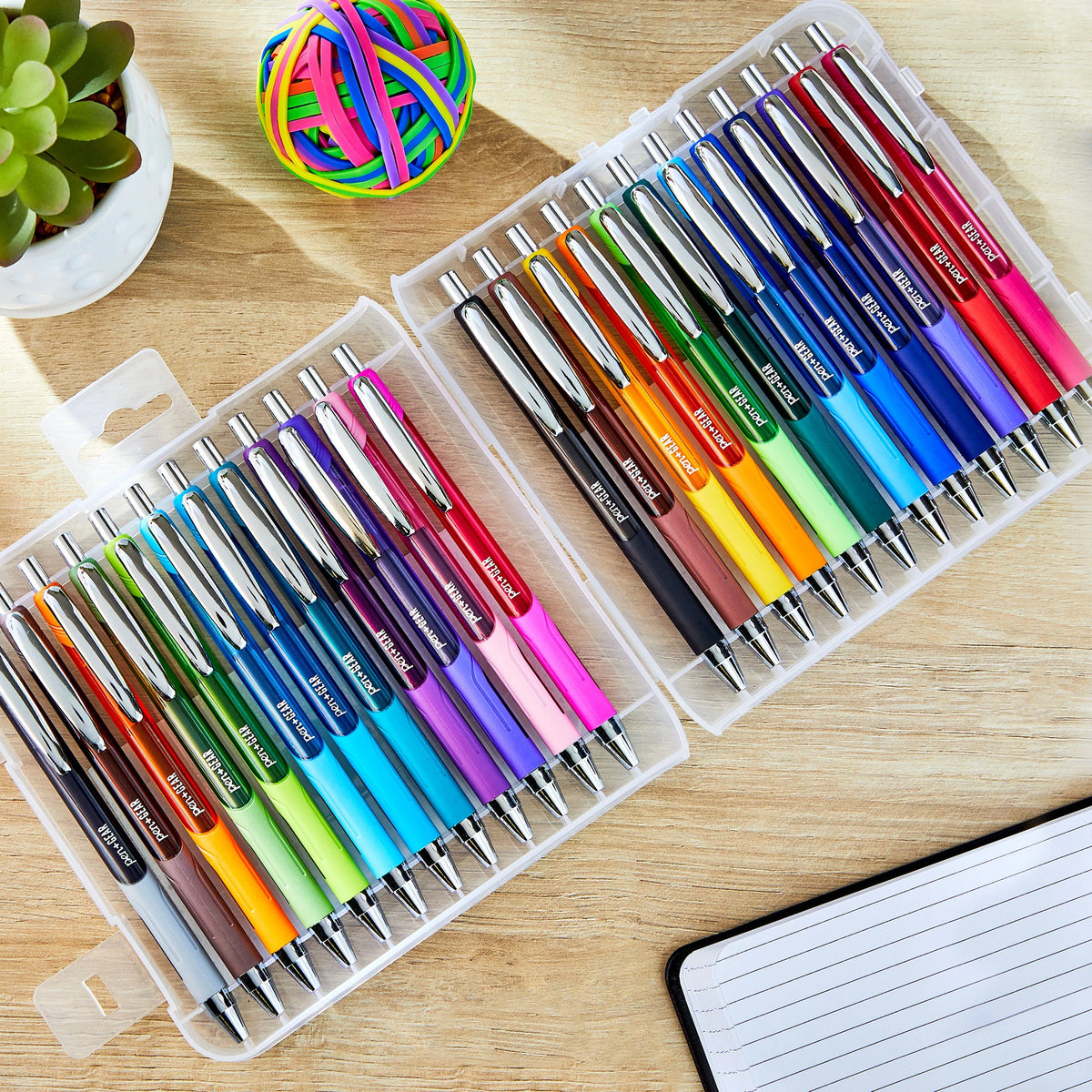 Retractable Gel Pens, Assorted Colors, 24 Count Q584