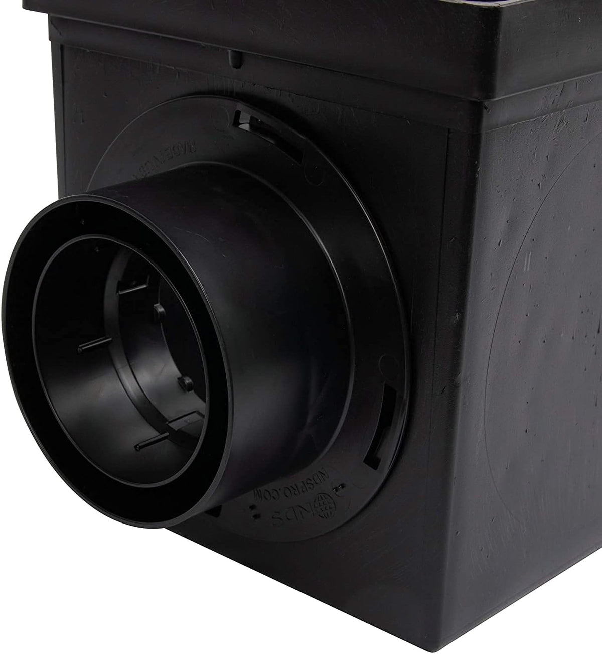 Square Catch Basin Drain Kit with 2-Opening, 2 Adapters, 1 Outlet Plug, 9-Inch Black Plastic Grate S324