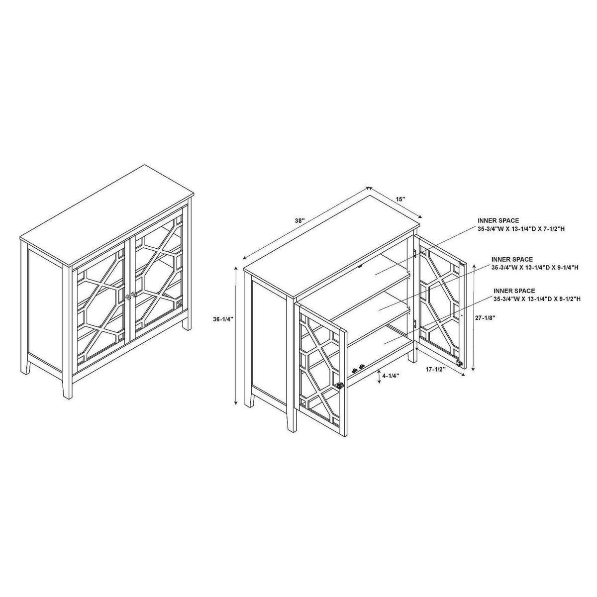 Gray Large Cabinet V3925