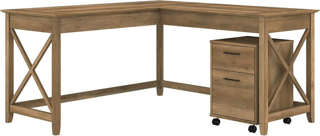 L Shaped Desk with 2 Drawer Mobile File Cabinet I39628