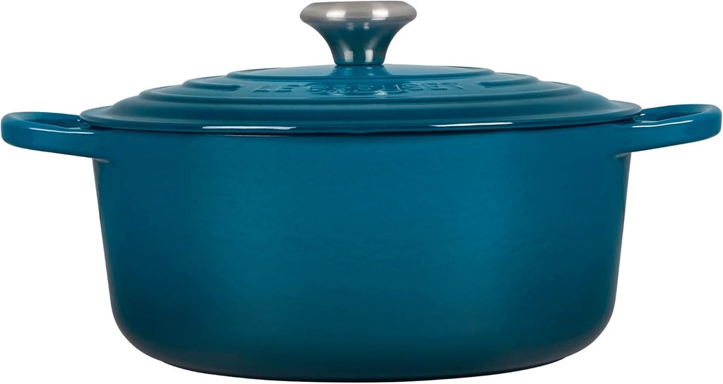 Enameled Cast Iron Round Dutch Oven, 5.5 qt., Deep Teal M64251
