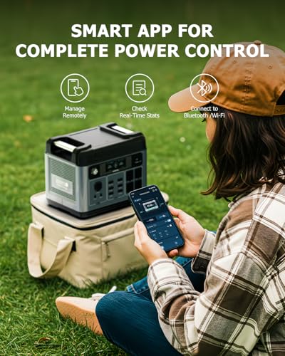2400W Solar Generator with 200W Solar Panel, 2048Wh Power Station Q617598