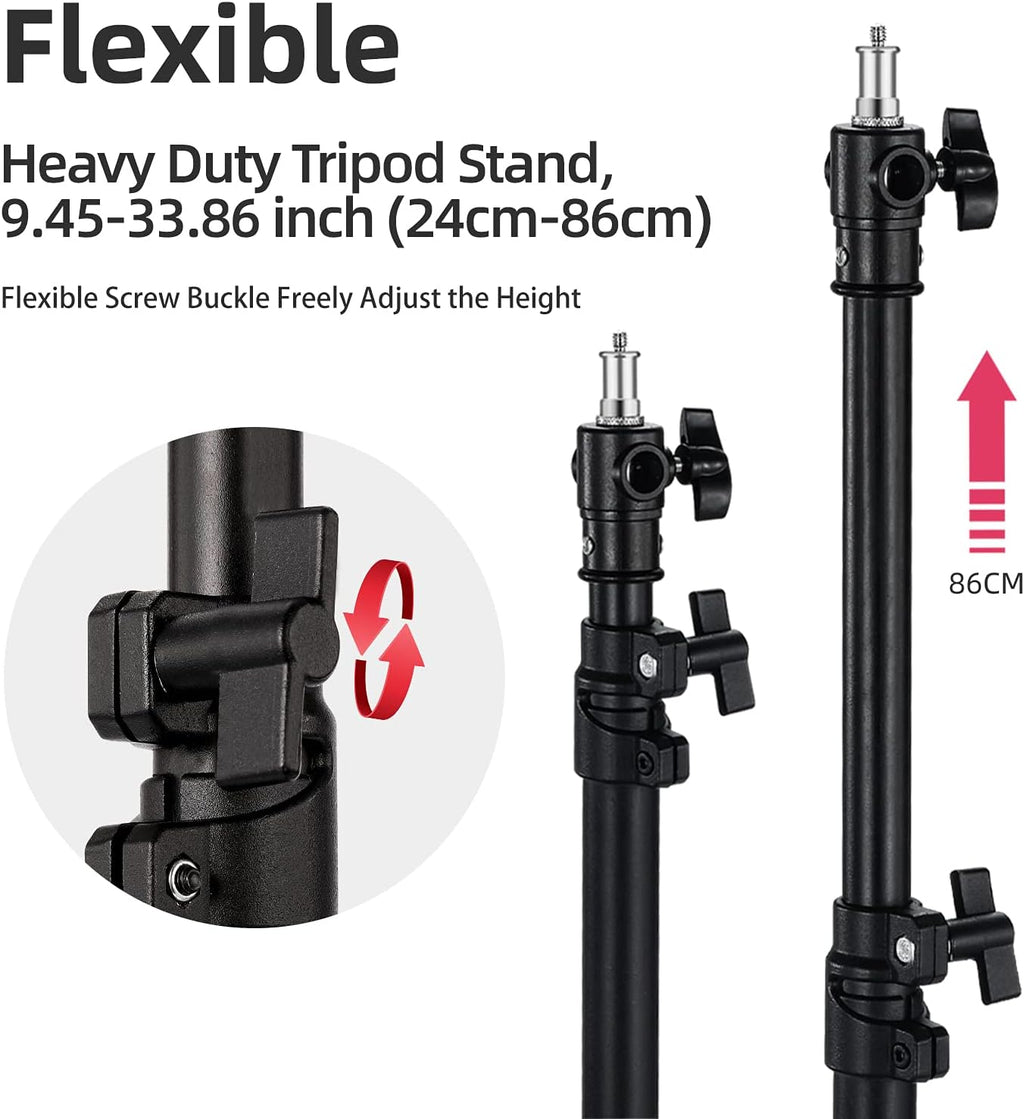 2 Pack Heavy Duty Aluminum Alloy Photography Light Stands Kit X626