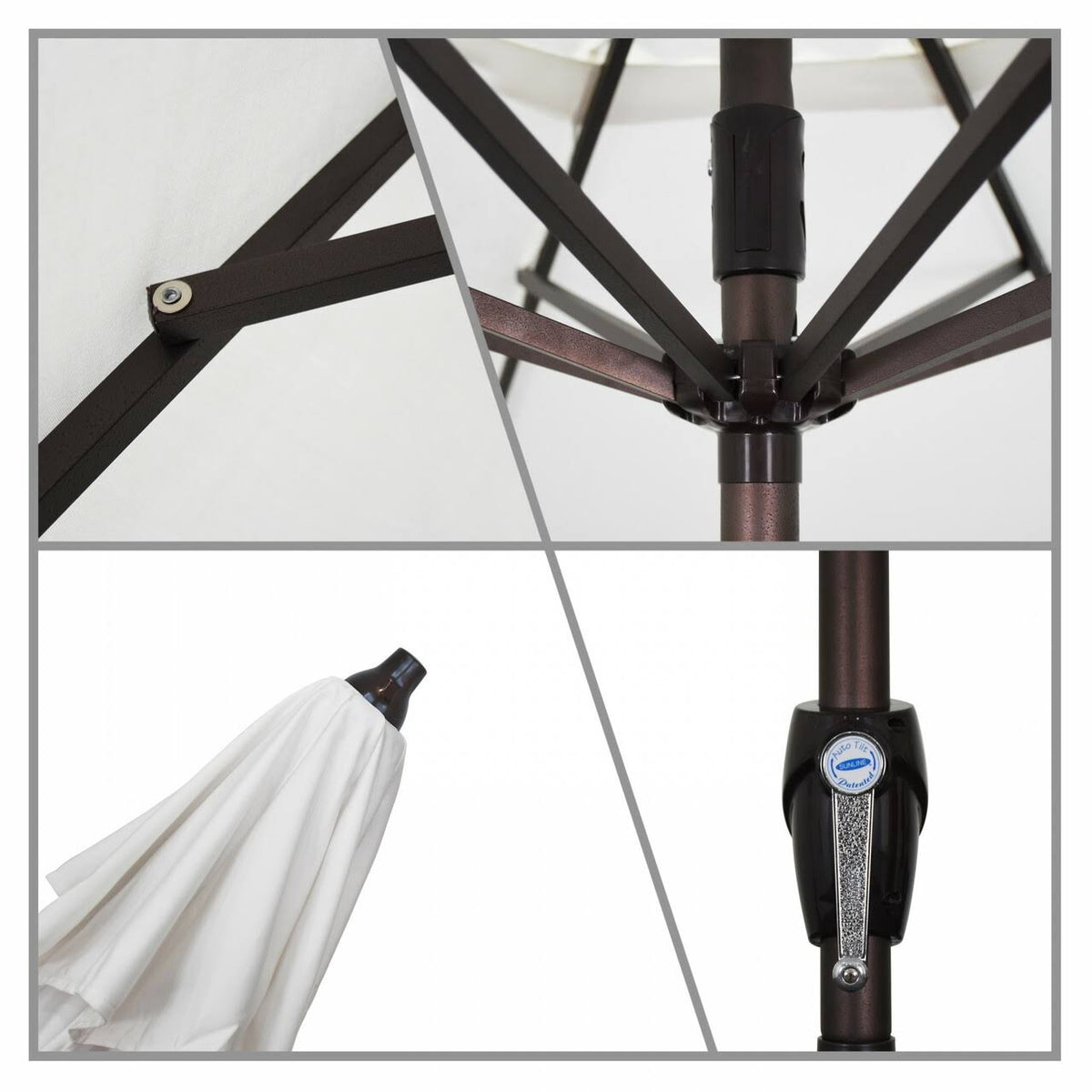 9 ft. Patio Umbrella with Bronze Aluminum Pole U9601