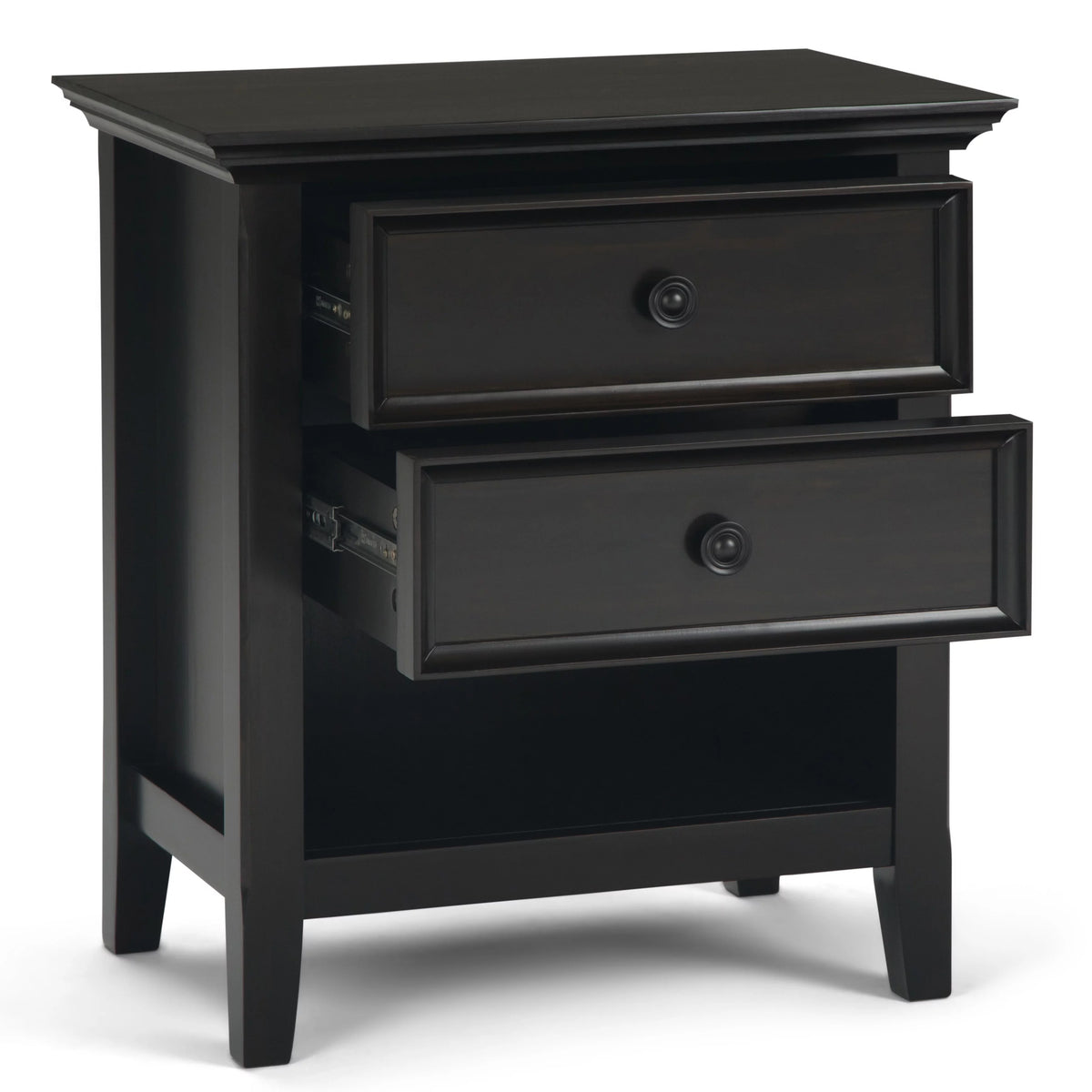 Solid Wood 24 inch Wide Bedside Nightstand Table Rustic Natural Aged Brown V6301