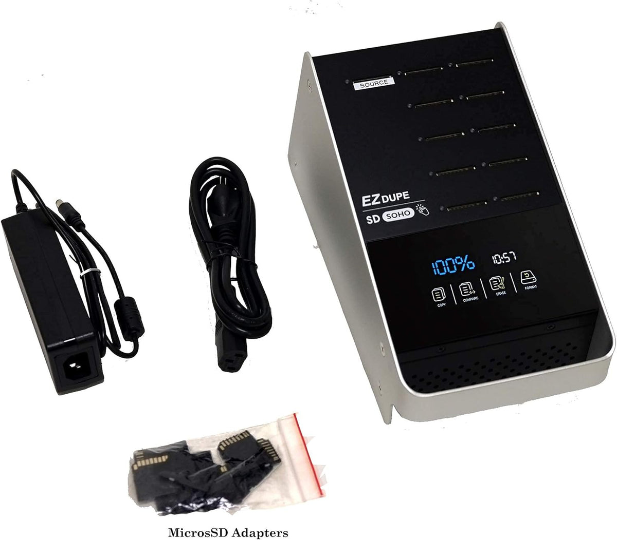 1 to 10 SD MicroSD Card Duplicator with Touch Screen W85028