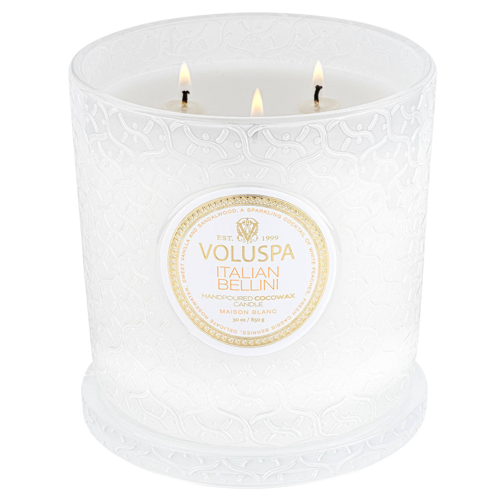 Triple Wick White Candle K532