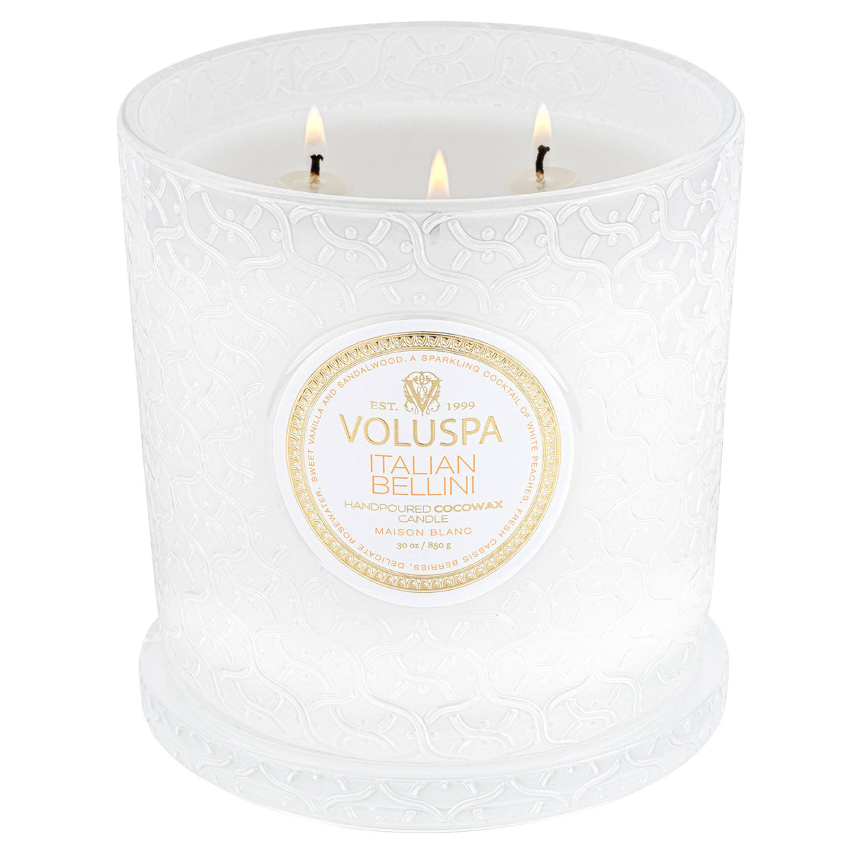 Triple Wick White Candle K532