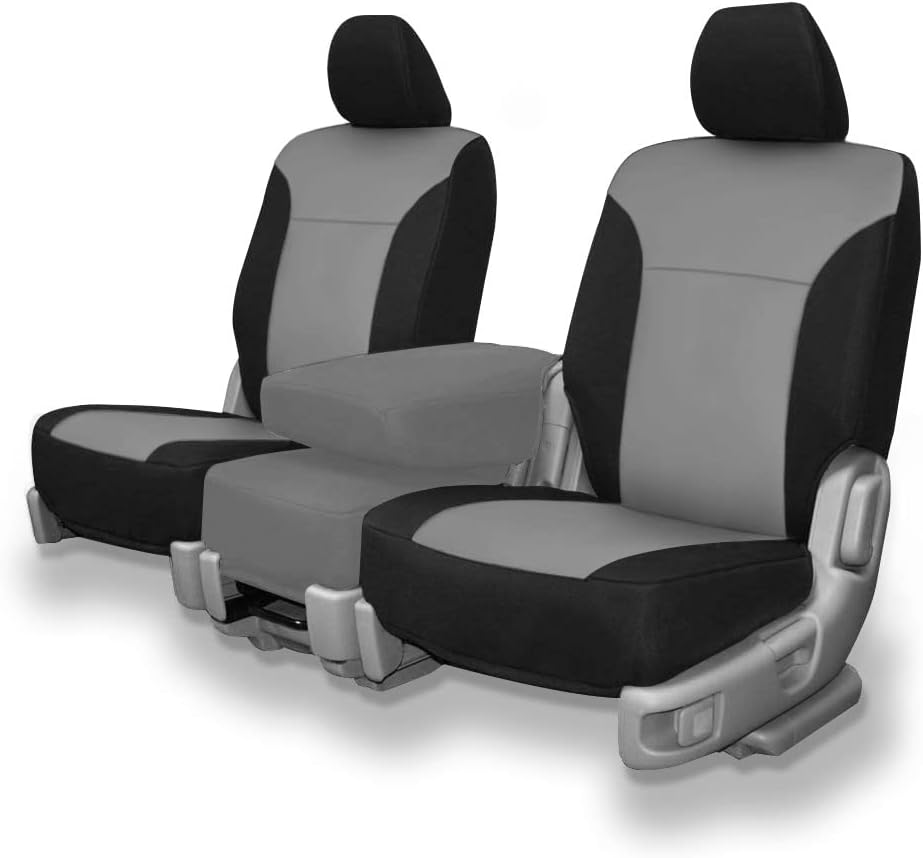 Neoprene Car Front Seat Covers Gray & Black D289