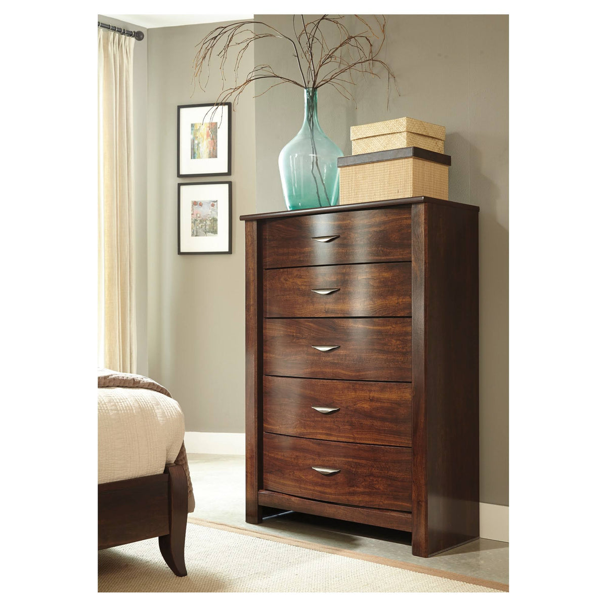 Brown 5-Drawer Chest H144035