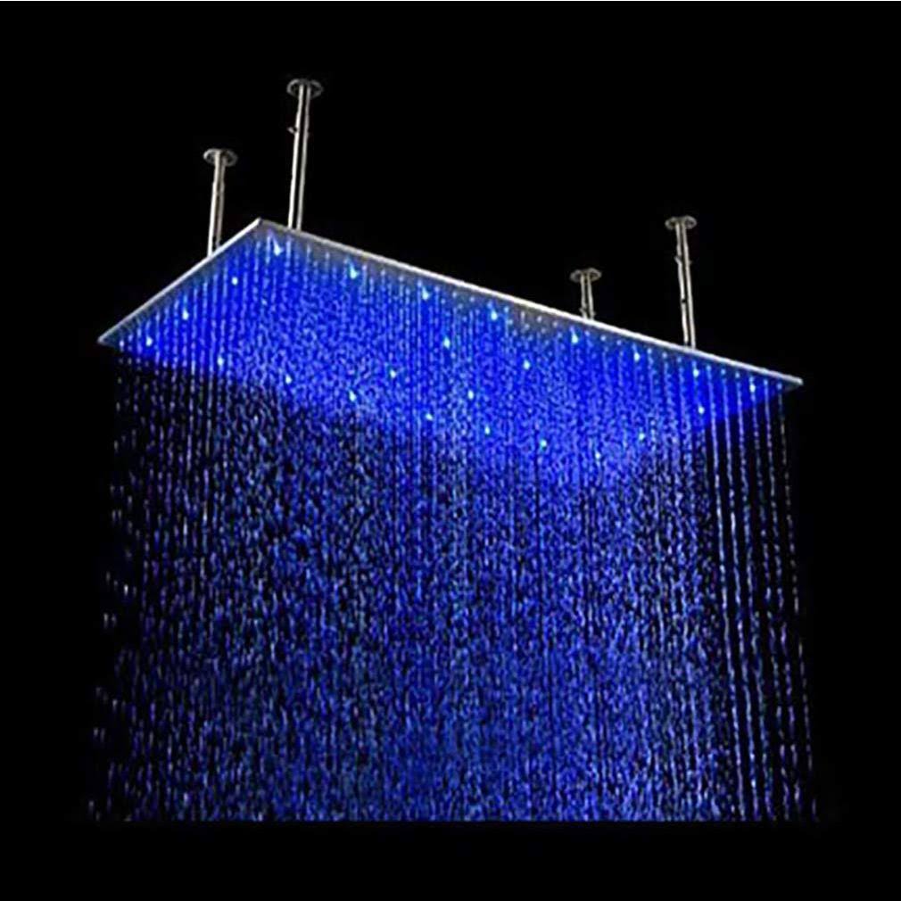 Oil Rubbed Bronze Ceiling Mount Rainfall LED Shower Head with Shower Arm X81351