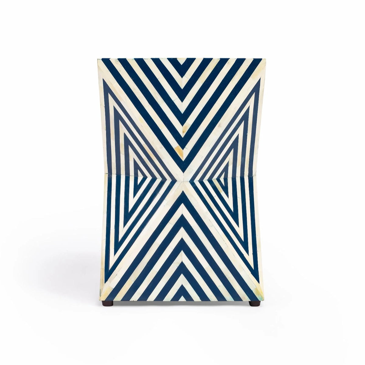 Blue and White Bone Inlay End Table V33815