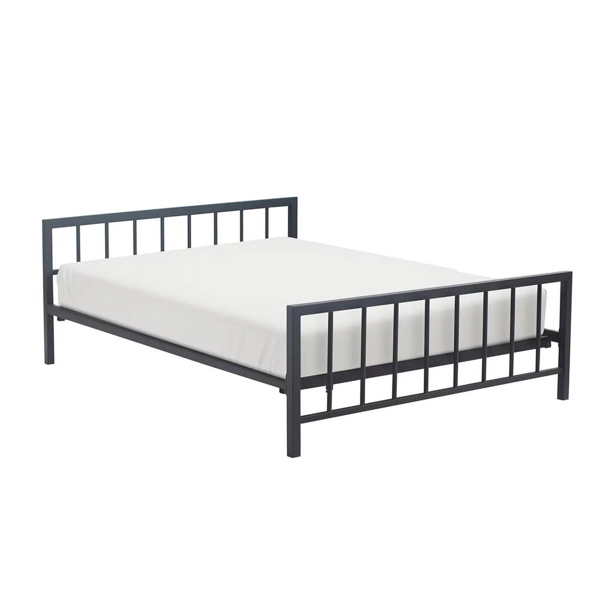 Modern Metal Platform King Bed in Black J228252