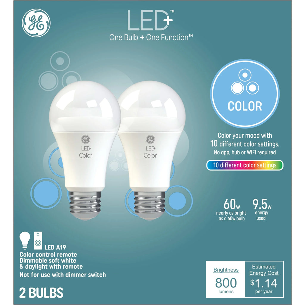 60 Watt A19 LED Light Bulbs, 2pk C51006