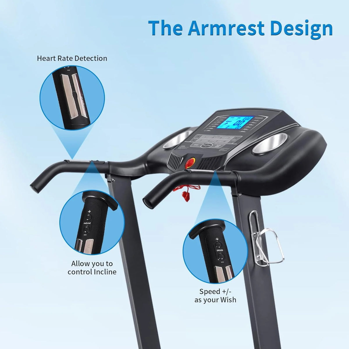 Folding Treadmill with 12-Level Automatic Incline V7807