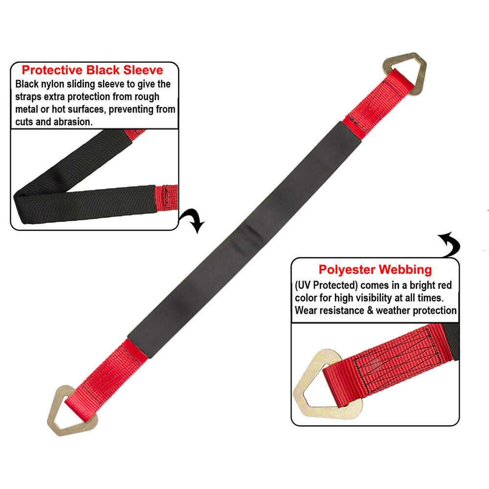 4 Pack 36" Axle Straps Wheel Tie Down U405
