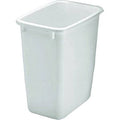 21 Quart White Rectangle Wastebasket (Case of 6) Z32451