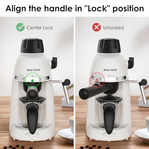 Black 3.5 Bar Espresso Cappuccino Machine with Milk Frother, 800W N71294