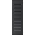 18 in. x 65 in. Black Louvered Shutters Pair Z459