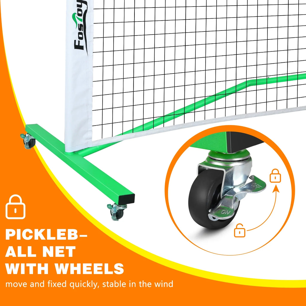 22 ft Portable Pickleball Net Set with Carrying Bag Q955356