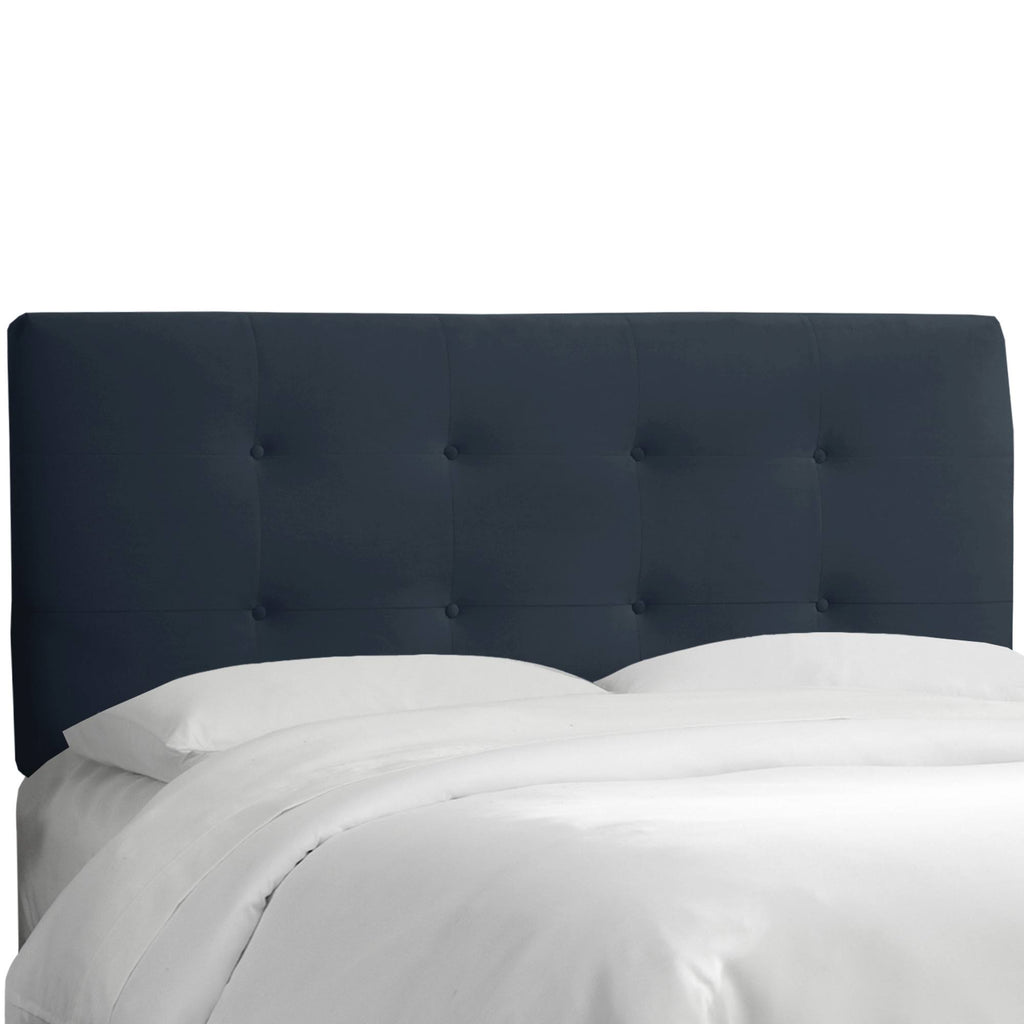 Navy Velvet California King Headboard T802