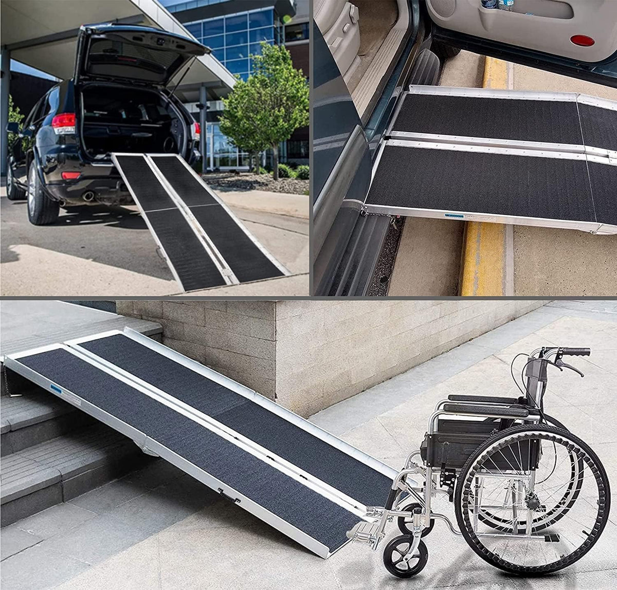 6FT Portable Aluminum Non-Skid Wheelchair Ramp F334