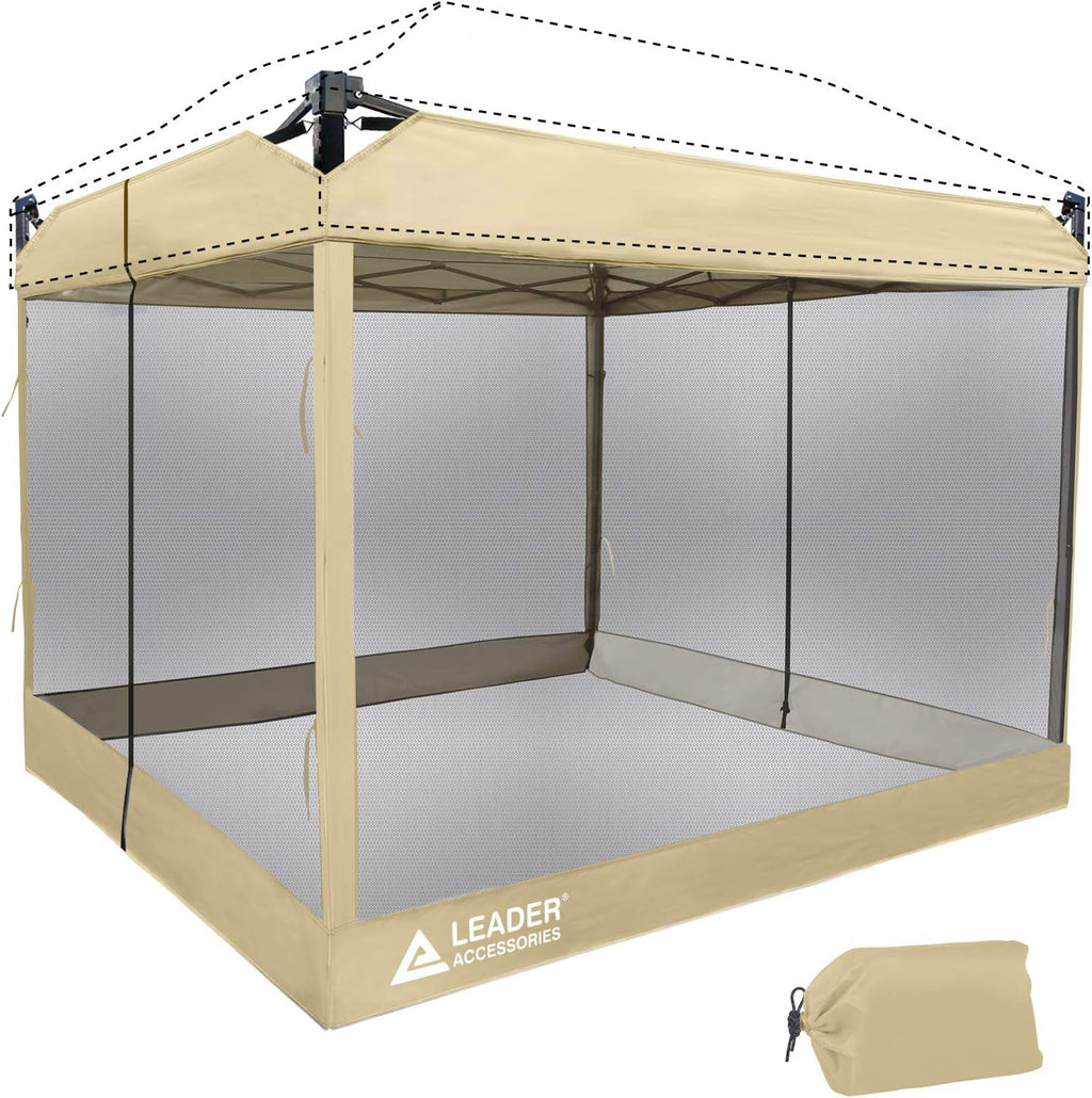 Grey Mesh Zippered Wall Panels for 10' x 10' Canopy, Pack of 2 R541515