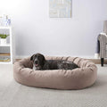 Velvet Round Bolster Dog Bed D370157