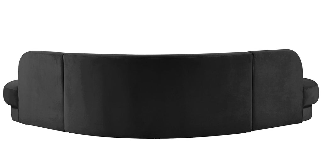 Black Velvet Sectional Sofa I743671
