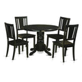 5-piece Wood Dining Table and Chairs in Black Z81207