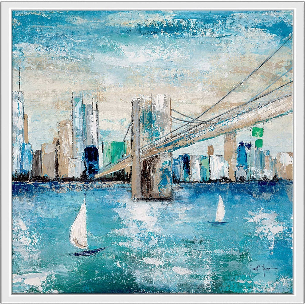 Blue Canvas Floating Frame Art V29766
