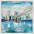Blue Canvas Floating Frame Art V29766