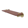Satin Brass Solid Ironwood Shelf E4893